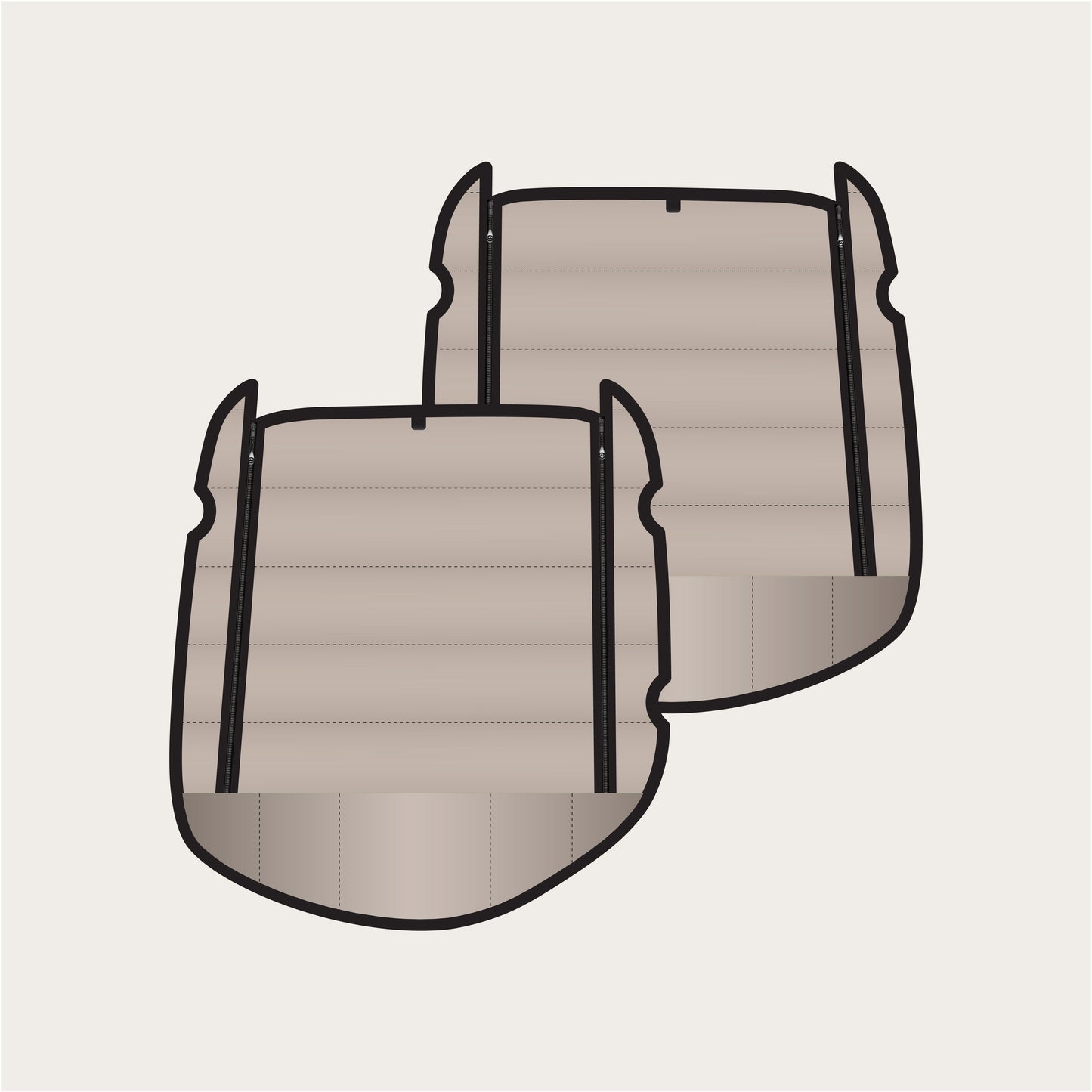 Revel 2020+ - Rear Doors (set) Zipper Series