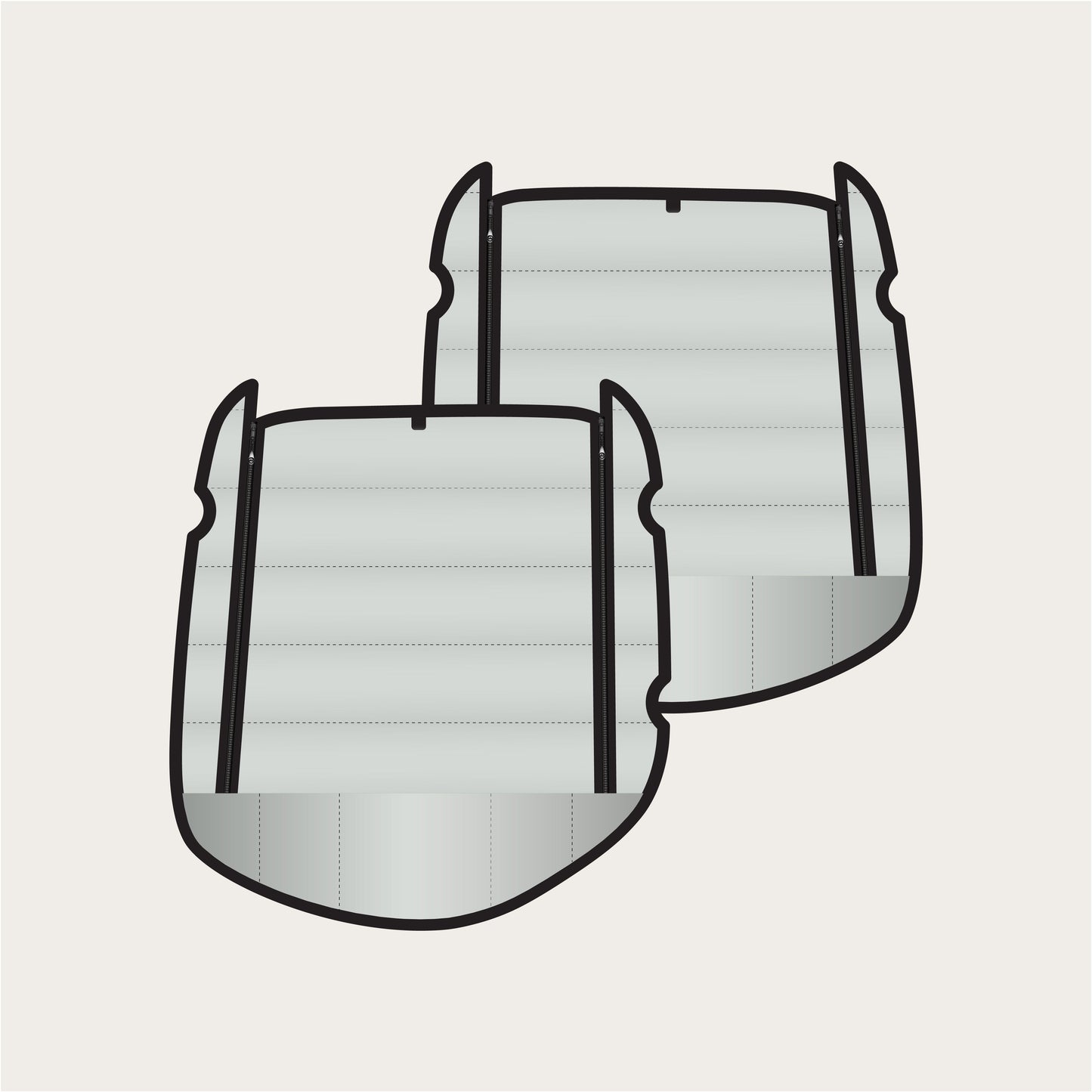 Revel 2020+ - Rear Doors (set) Zipper Series