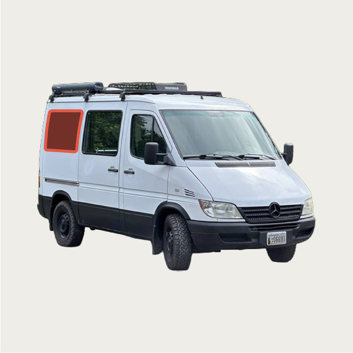 Sprinter 2002-2006 - 158wb Quarter Panel Shade (Passenger Side)